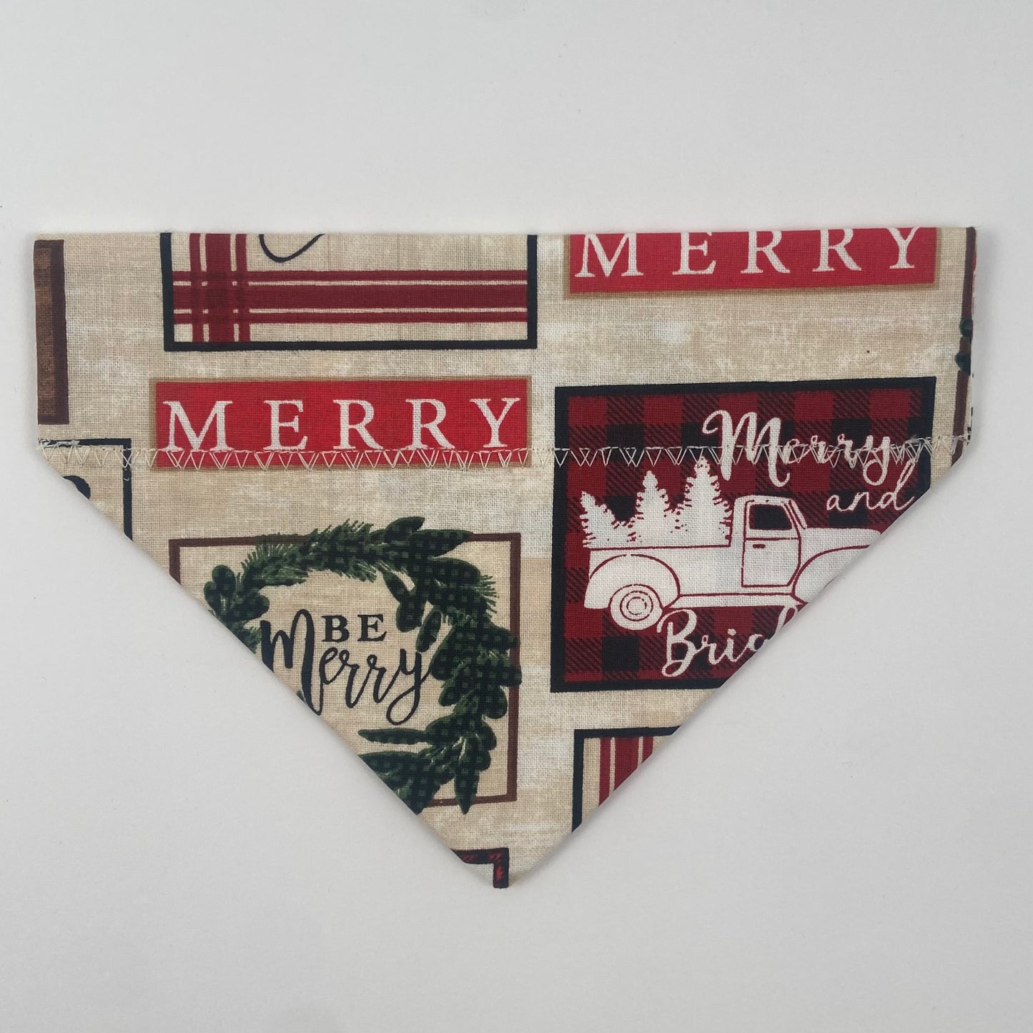 Christmas Greetings Slip-on Bandana - cotton