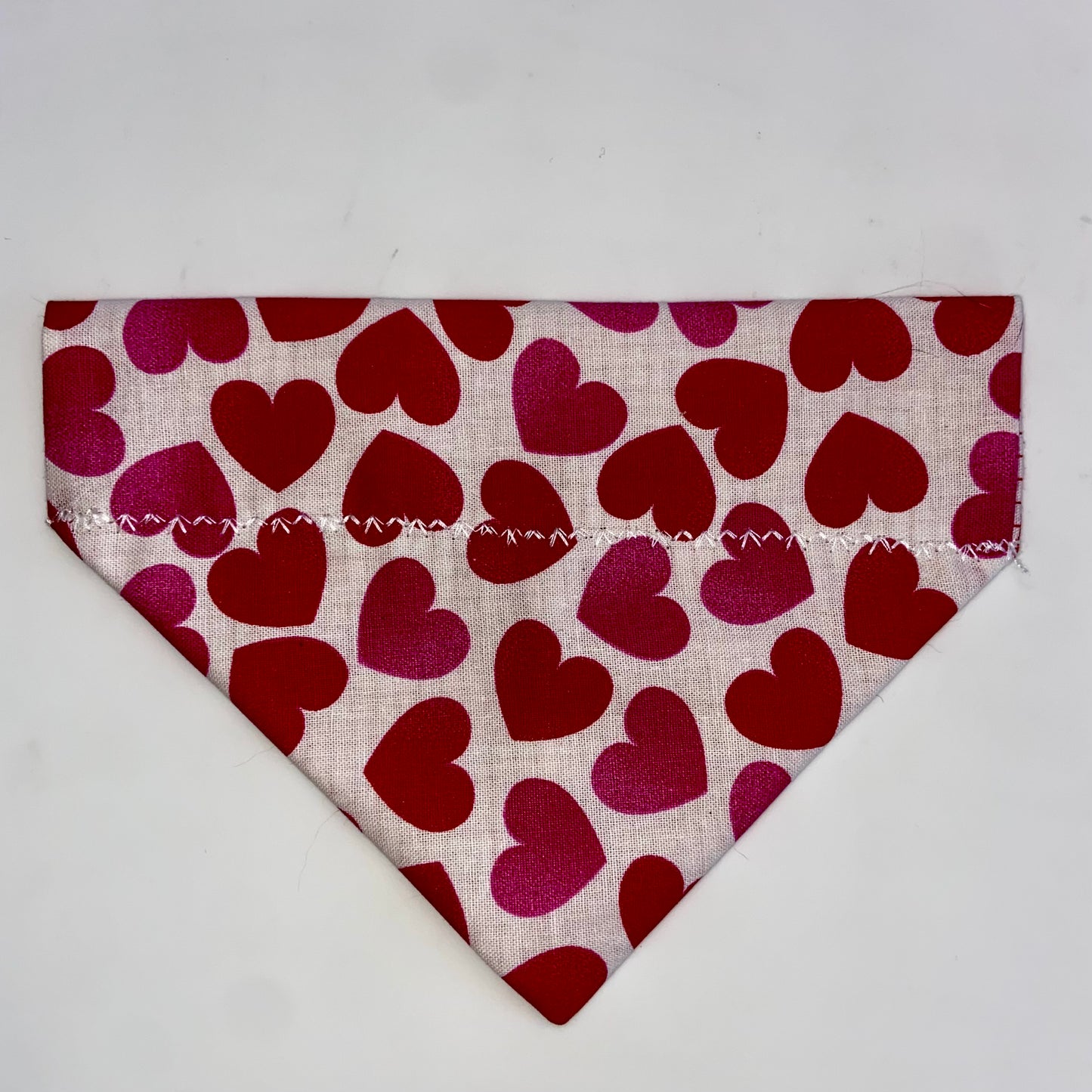 Pink & Red Heart Slip-on Bandana - cotton