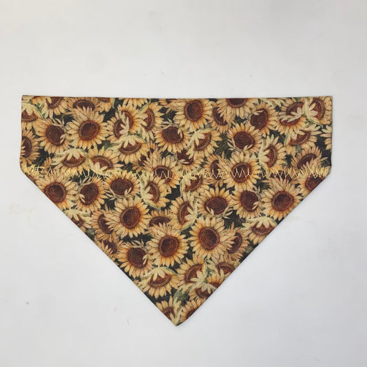 Autumn Sunflower Slip-on Bandana - cotton