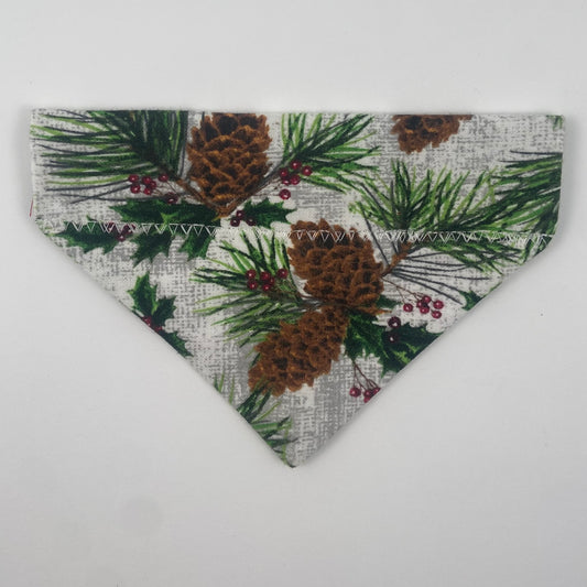 Christmas Pine Slip-on Bandana - soft flannel